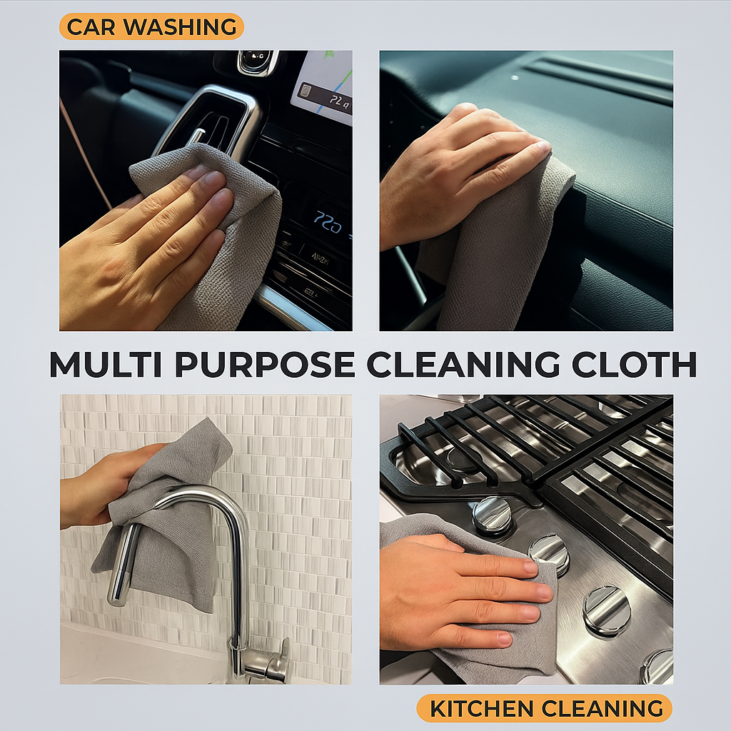 Premium Microfiber Cleaning Cloth Roll – 25x25 cm