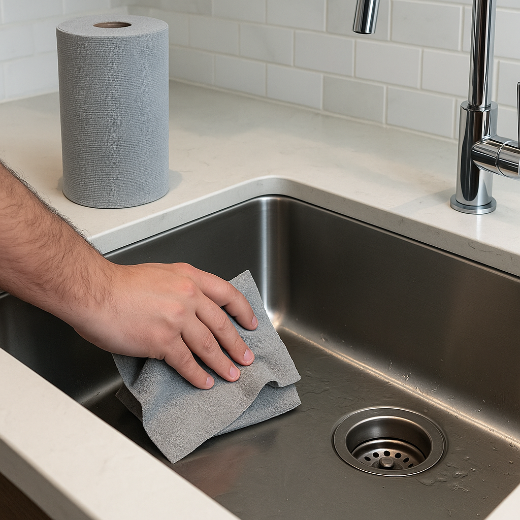 Premium Microfiber Cleaning Cloth Roll – 25x25 cm