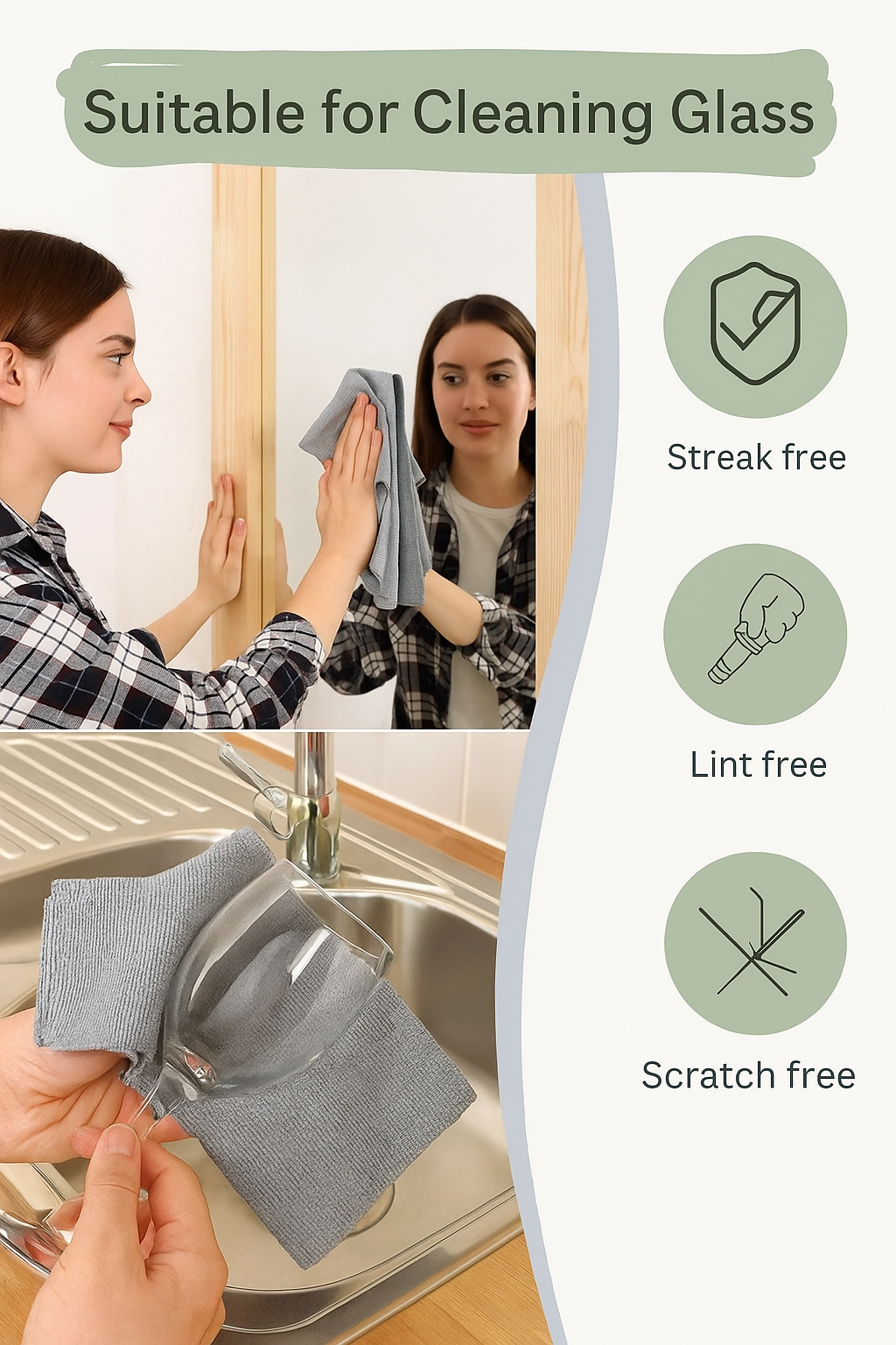 Premium Microfiber Cleaning Cloth Roll – 25x25 cm