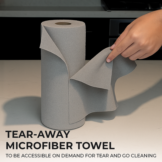 Premium Microfiber Cleaning Cloth Roll – 25x25 cm